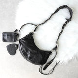 バレンシアガ ル カゴール レザー ワンショルダーバッグ ショルダーバッグ ブラック ミラー ポーチ付き - NEWSED