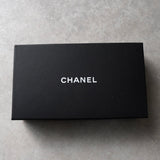 シャネル ラムスキン マトラッセ ラウンドジップ レザー 長財布 ブラック 保存袋・箱付き - NEWSED