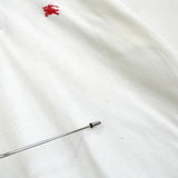 バーバリー ヴィンテージ ホースロゴ 刺繍 半袖ポロシャツ ホワイト - NEWSED