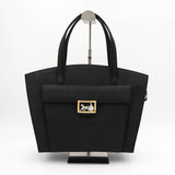 セリーヌ 馬車金具 サルキー ナイロン ハンドバッグ 自立型 ブラック - NEWSED