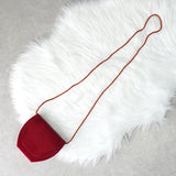 イヴ サンローラン リボン サテン ショルダーバッグ ポシェット レッド - NEWSED