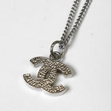 シャネル ココマーク ラインストーン ネックレス シルバー - NEWSED