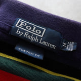 ポロ ラルフローレン ロゴ 刺繍 ボーダー柄 半袖ポロシャツ マルチカラー - NEWSED