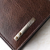 カルティエ サントス レザー 二つ折り 長財布 ブラウン - NEWSED