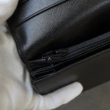 プラダ サフィアーノ レザー 二つ折り財布 長財布 ブラック - NEWSED