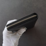 バレンシアガ ロゴ レザー ラウンドジップ 長財布 ブラック 箱付き - NEWSED