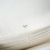 カルティエ マルチェロ レザー 長財布 二つ折り財布 ホワイト - NEWSED