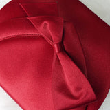 イヴ サンローラン リボン サテン ショルダーバッグ ポシェット レッド - NEWSED