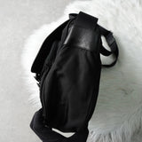 プラダ トライアングルロゴ ナイロン / レザー ショルダーバッグ メッセンジャーバッグ ブラック - NEWSED