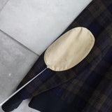 フレッドペリー エルボーパッチ ウールジャケット トラックジャケット ブルゾン チェック柄 ダークブラウン - NEWSED