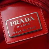プラダ ポコノ テスート ナイロン トライアングルロゴ ショルダーバッグ レッド - NEWSED