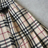 バーバリー ブルー レーベル ノバチェック プリーツ ウール ミニスカート ベージュ - NEWSED