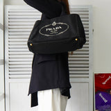 プラダ カナパ キャンバス トートバッグ ブラック - NEWSED