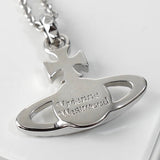 ヴィヴィアン ウエストウッド オーブロゴ ラインストーン シルバー ネックレス 箱付き - NEWSED