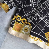 セリーヌ ヴィンテージ シルク レオナール 総柄 シャツ ワンピース ブラック / ゴールド レディース - NEWSED