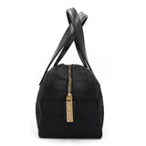 シャネル ニュートラべルライン キャンバス / レザー ハンドバッグ ボーリングバッグ ブラック - NEWSED