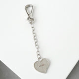 プラダ ロゴ ハート キーリング キーホルダー チャーム シルバー - NEWSED