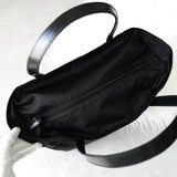 プラダ ポコノ テスート ナイロン レザー トートバッグ ブラック ギャランティーカード付き - NEWSED