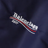 バレンシアガ ロゴ 中綿入り ボンバージャケット ネイビー - NEWSED