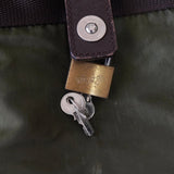 プラダ ポコノ テスート ナイロン ボストンバッグ トライアングルロゴ カーキ - NEWSED