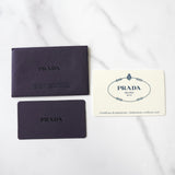 プラダ テスートナイロン / レザー 三角プレート ポーチ ブラック - NEWSED