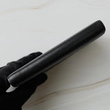 プラダ トライアングルロゴ サフィアーノ レザー 三つ折り財布 ブラック - NEWSED