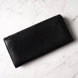 セリーヌ トリオンフ レザー 二つ折り長財布 ブラック - NEWSED