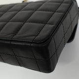 シャネル チョコバー ココマーク ターンロック チェーン セミショルダーバッグ ブラック - NEWSED