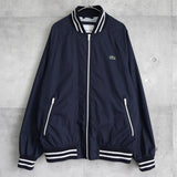 ラコステ ナイロン スタジャン ブルゾン ロゴパッチ ネイビー - NEWSED