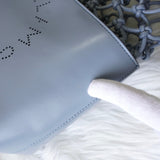 ステラ マッカートニー ノッテッド レザー 編み込み ハンドバッグ ブルー - NEWSED