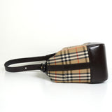 バーバリー ノバチェック ナイロンキャンバス / レザー ワンショルダーバッグ ベージュ / ブラウン - NEWSED