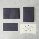 プラダ ポコノ テスート ナイロン レザー ワンショルダーバッグ 三角プレート トライアングルロゴ ブラック - NEWSED