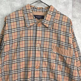 バーバリー ロンドン ヴィンテージ ノバチェック 長袖シャツ パジャマシャツ ベージュ - NEWSED