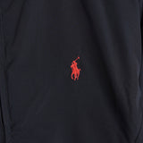ポロ ラルフローレン フリース裏地 ブルゾン ロゴ刺繍 ハイネック ブラック - NEWSED