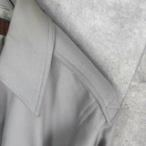 イヴ サンローラン ヴィンテージ ウール ロングコート ステンカラーコート レディース ライトグレー - NEWSED