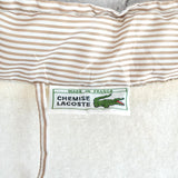 シュミーズ ラコステ ヴィンテージ フランス製 トラックジャケット ブルゾン ロゴパッチ ストライプ柄 ベージュ - NEWSED