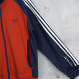 アディダス トラックジャケット ロゴ刺繍 レッド/ネイビー - NEWSED