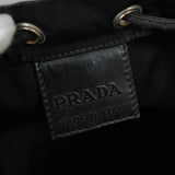 プラダ ポコノ テスート ナイロン 巾着 ミニバッグ ポーチ 三角プレート ブラック - NEWSED