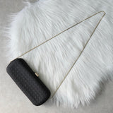 ボッテガ ヴェネタ イントレチャート サテン パーティーバッグ ブラック - NEWSED