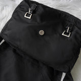 プラダ ポコノ テスート ナイロン 三角プレート ショルダーバッグ メッセンジャーバッグ ブラック - NEWSED