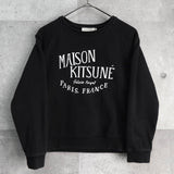 メゾン キツネ ロゴ スウェット レディース ブラック - NEWSED