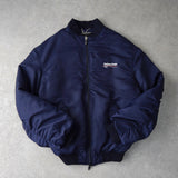 バレンシアガ ロゴ 中綿入り ボンバージャケット ネイビー - NEWSED