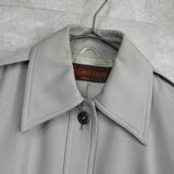 イヴ サンローラン ヴィンテージ ウール ロングコート ステンカラーコート レディース ライトグレー - NEWSED