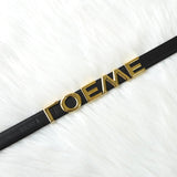 ロエベ ヴィンテージ ロゴ ゴールド金具 ベルト ブラック レディース - NEWSED