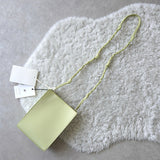 ジルサンダー タングル レザー ショルダーバッグ スモール パステルグリーン 未使用品 - NEWSED