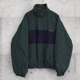 チャップス ラルフローレン ヴィンテージ ダウンジャケット 中綿ジャケット ブルゾン ロゴ 刺繍 カーキ/ネイビー - NEWSED