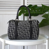 ディオール トロッター キャンバス ミニボストンバッグ ハンドバッグ グレー / ブラック - NEWSED