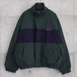 チャップス ラルフローレン ヴィンテージ ダウンジャケット 中綿ジャケット ブルゾン ロゴ 刺繍 カーキ/ネイビー - NEWSED