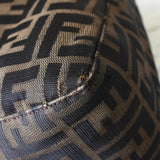 フェンディ マンマバケット ズッカ キャンバス / レザー ワンショルダーバッグ ブラウン - NEWSED