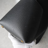 サルバトーレ フェラガモ ナイロンキャンバス レザー トートバッグ ハンドバッグ ブラック - NEWSED